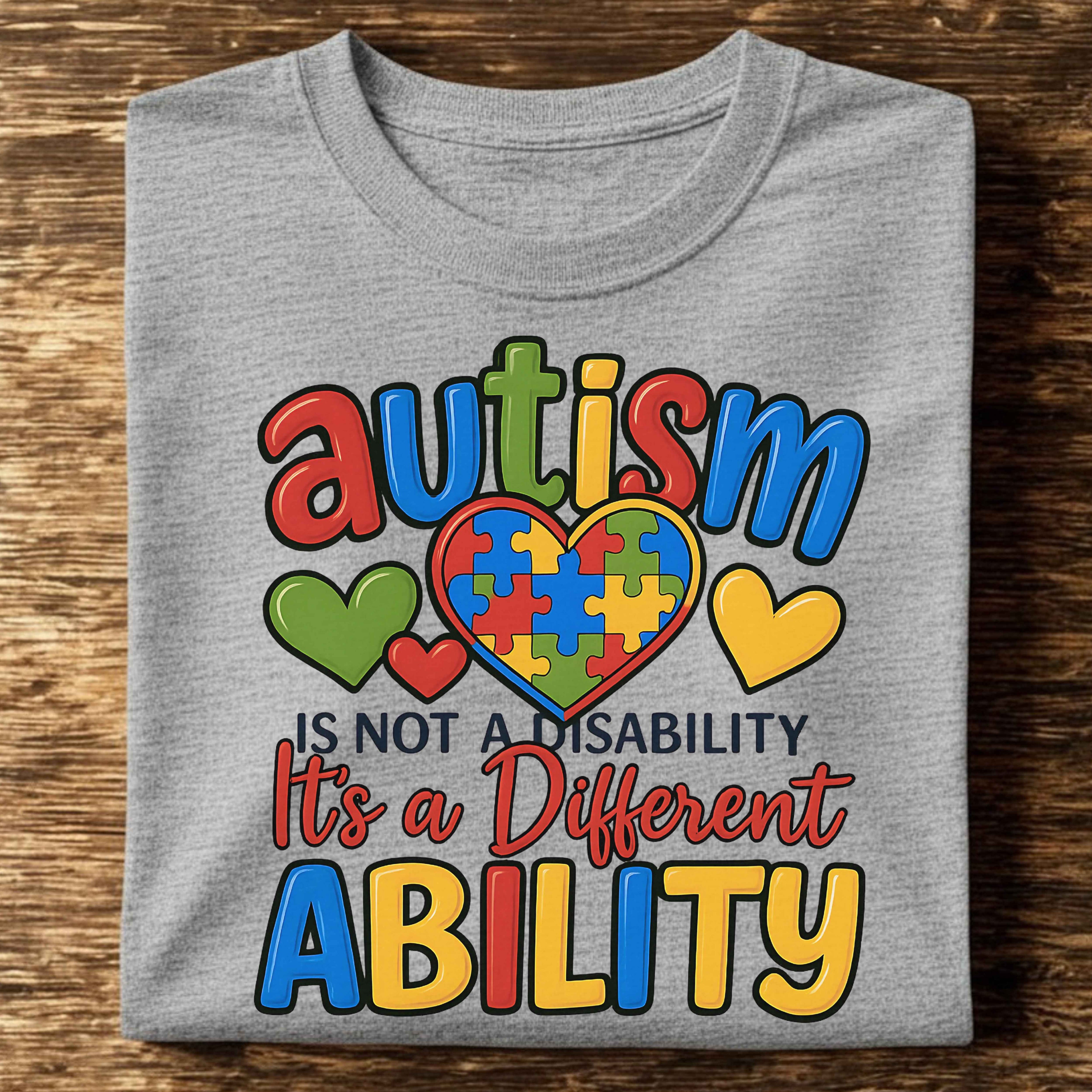 Adults Different Ability Autism Awareness T-Shirt