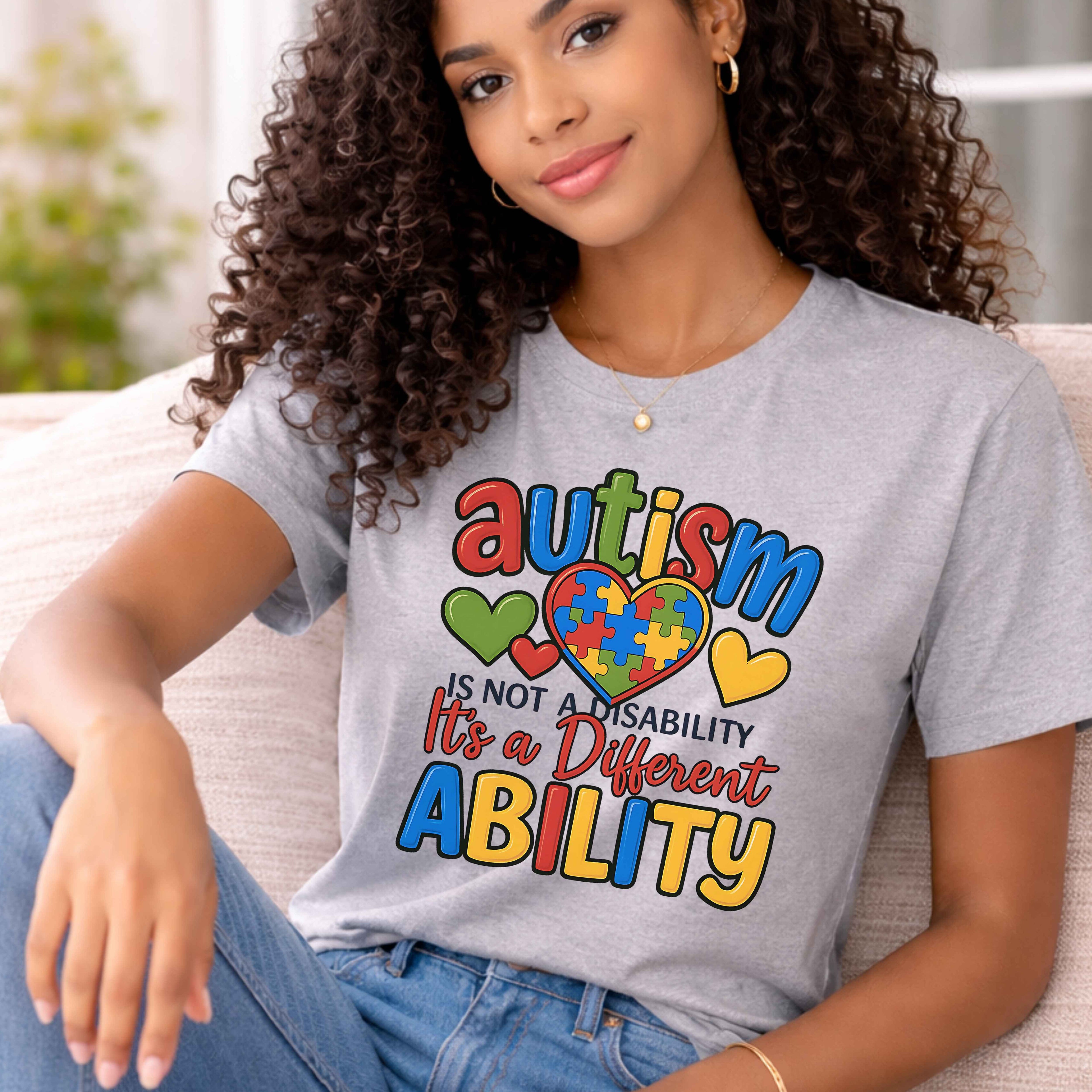 Adults Different Ability Autism Awareness T-Shirt