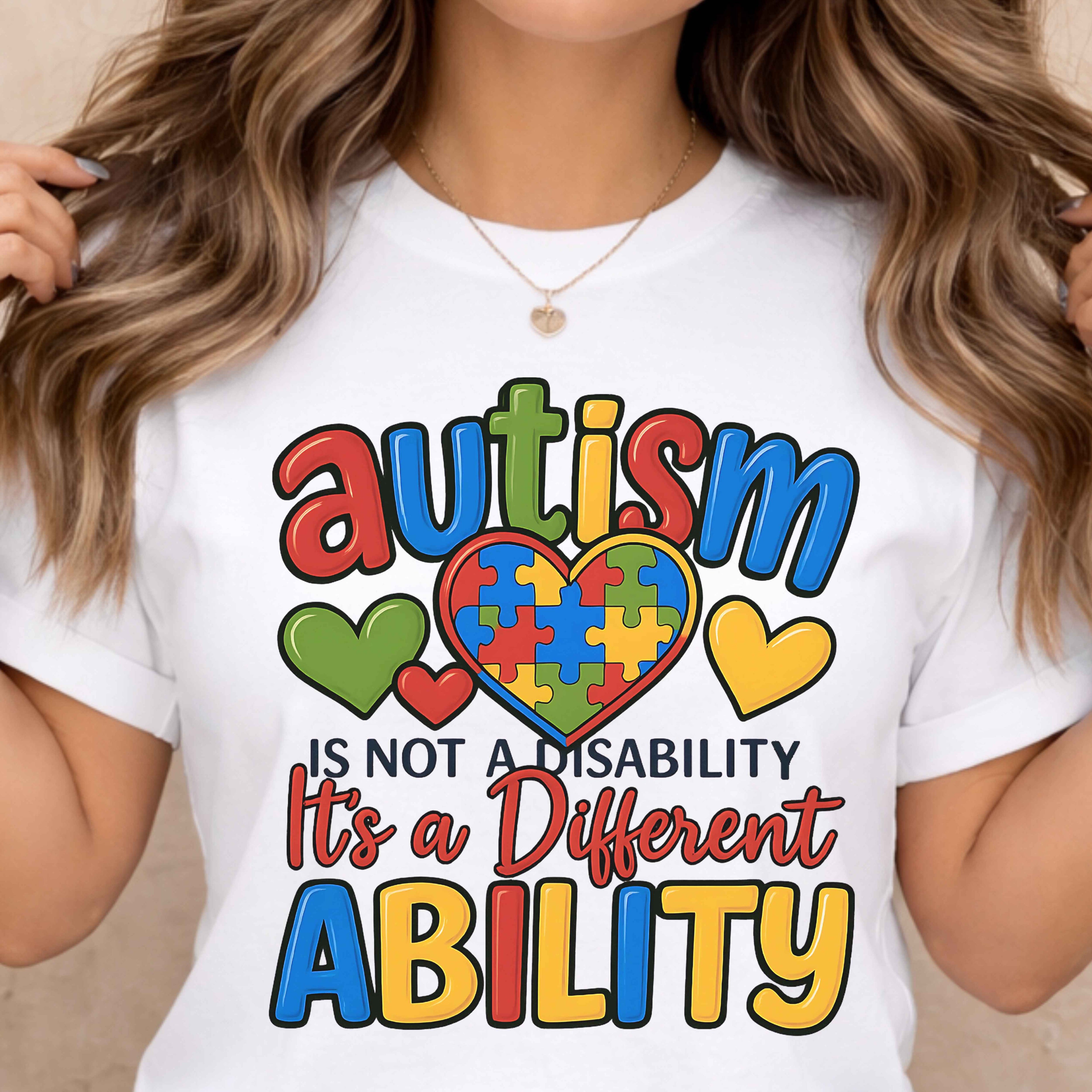 Adults Different Ability Autism Awareness T-Shirt