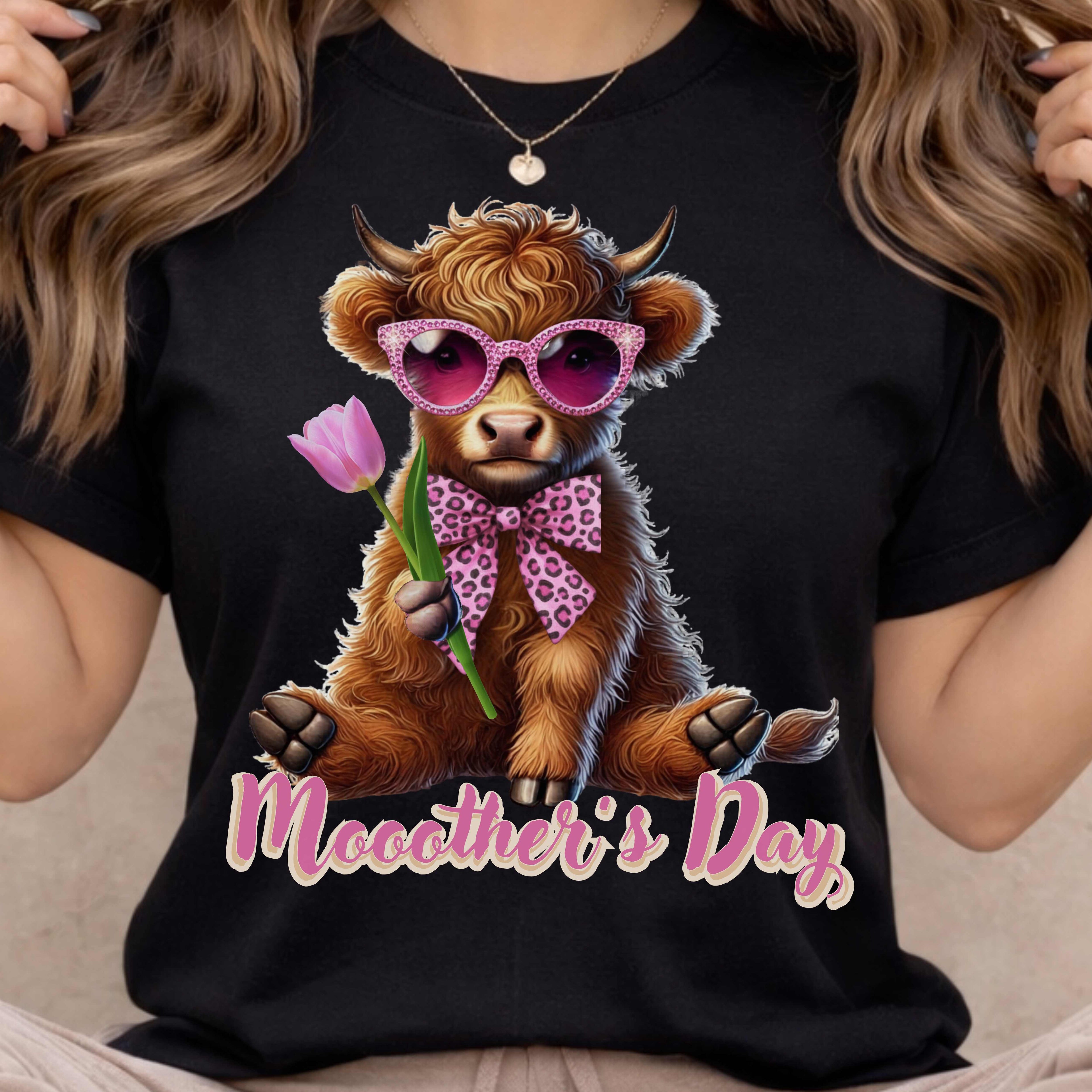 Highland Cow Mother's Day T-Shirt