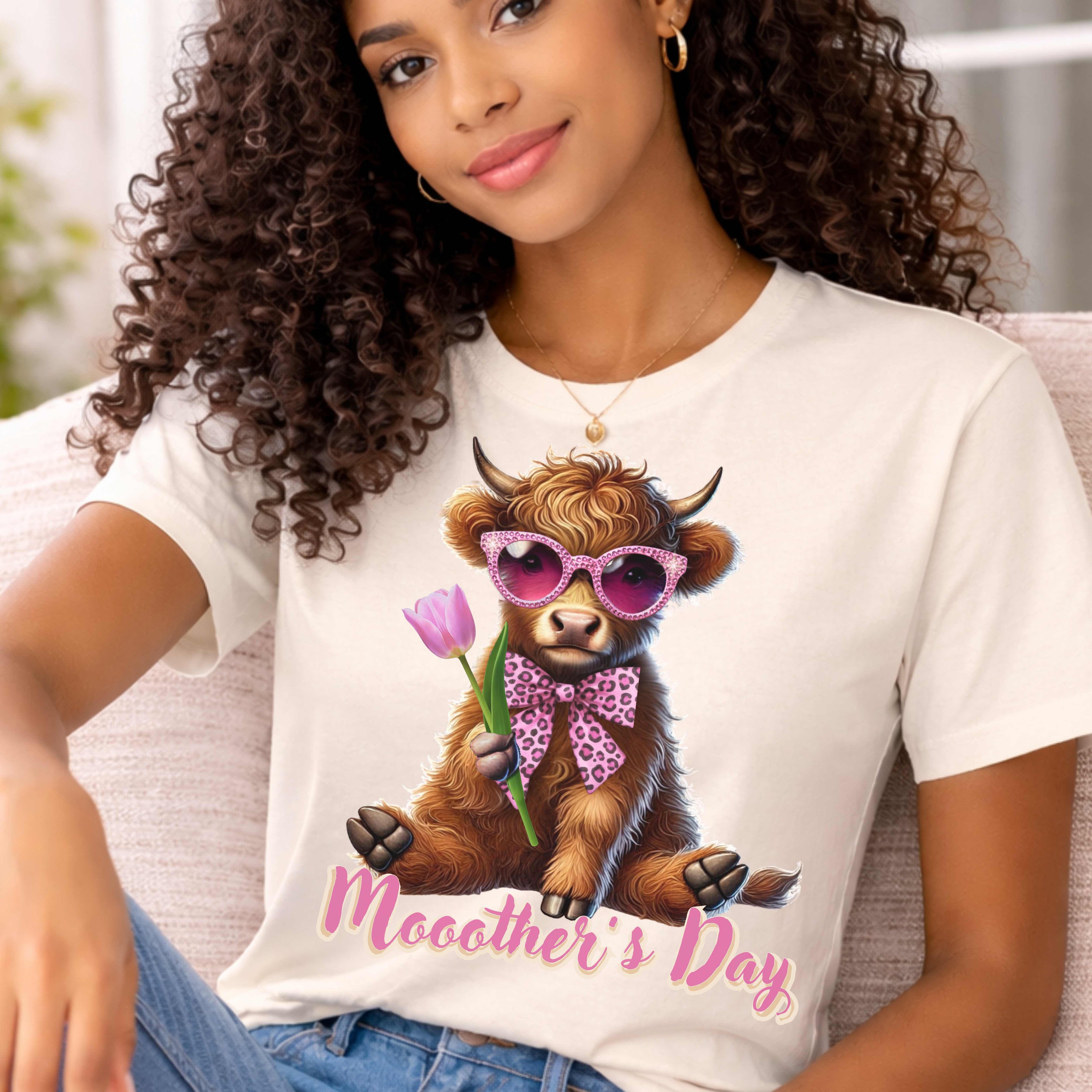 Highland Cow Mother's Day T-Shirt
