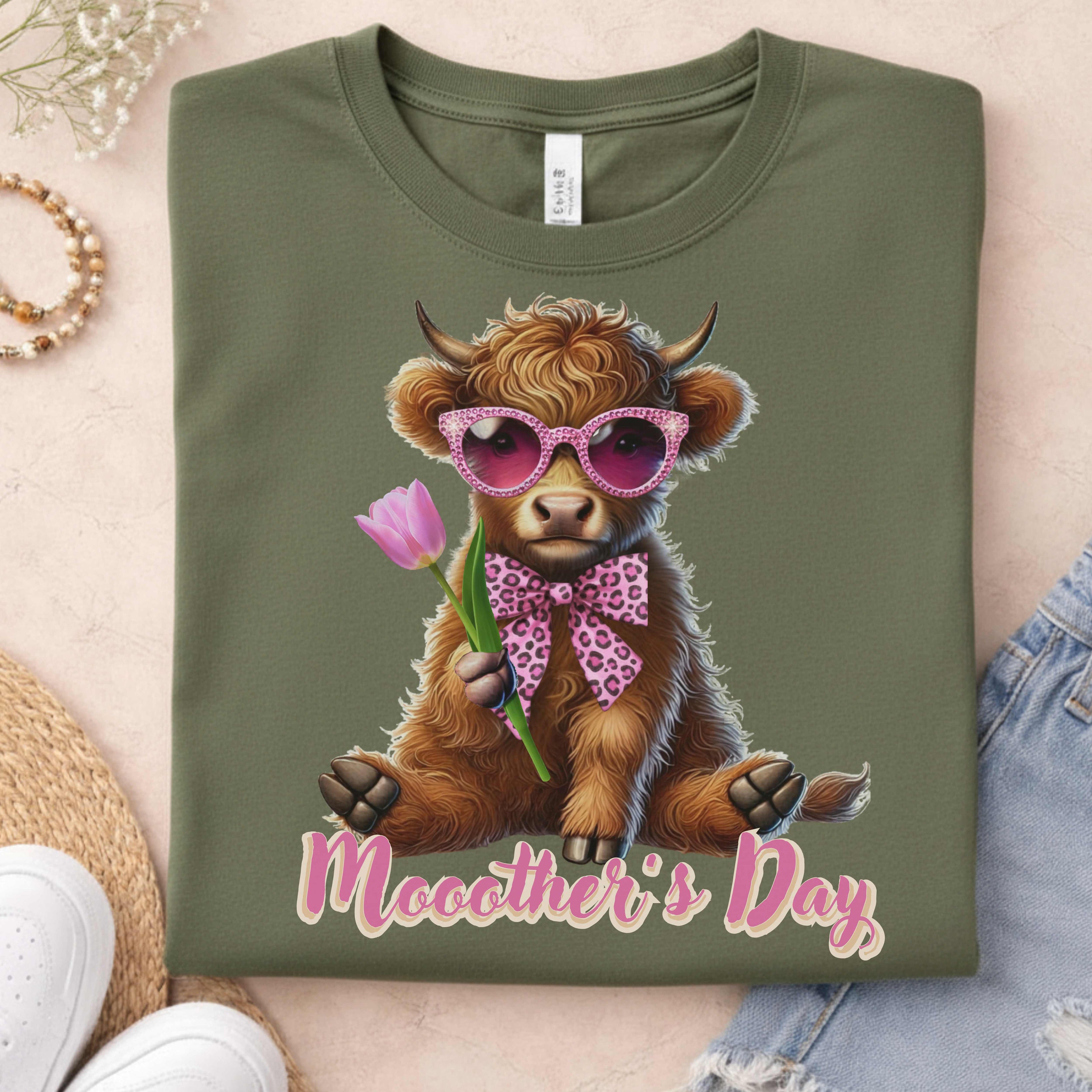 Highland Cow Mother's Day T-Shirt