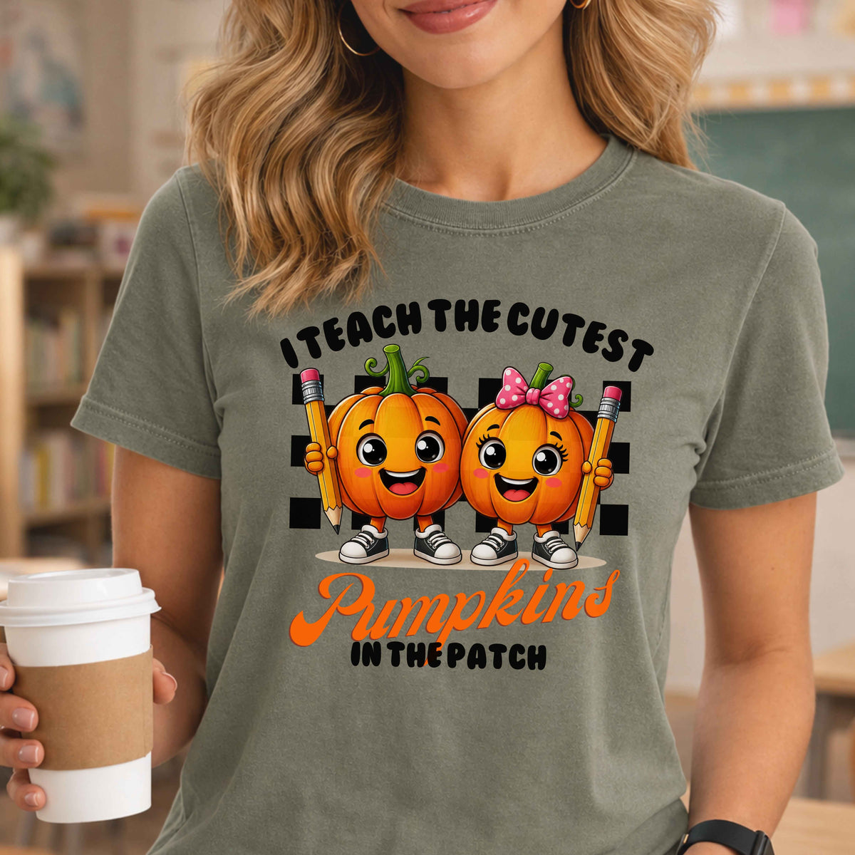 Cutest Pumpkins in the Patch Comfort Colors Teacher Shirt