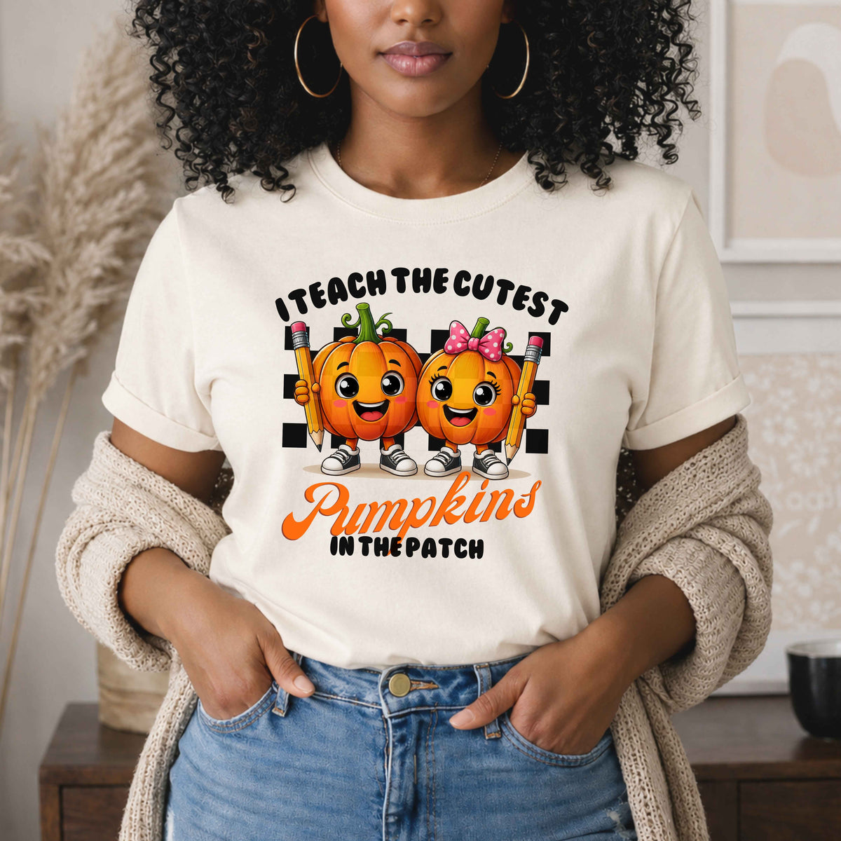 Cutest Pumpkins in the Patch Comfort Colors Teacher Shirt