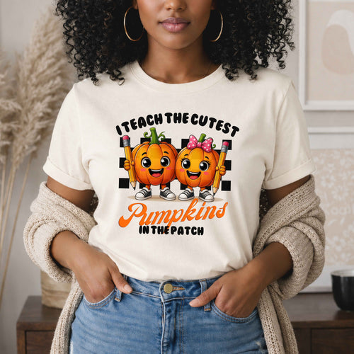 Cutest Pumpkins in the Patch Comfort Colors Teacher Shirt